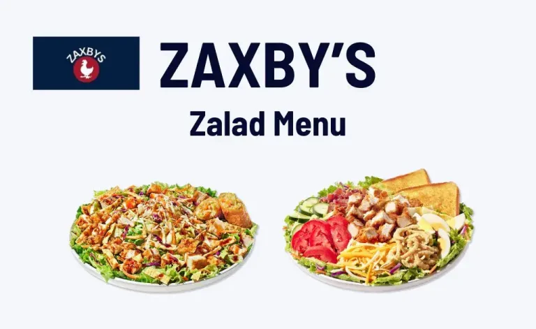 Zaxby's zalad menu