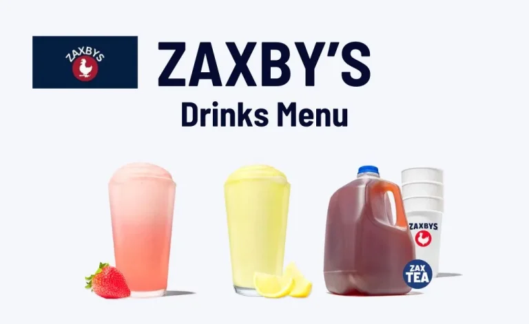 Zaxby's drinks menu