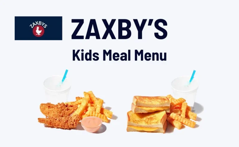 Zaxby's kids meal menu