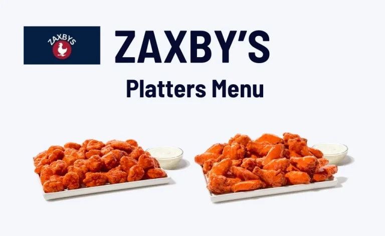 Zaxby's platters menu